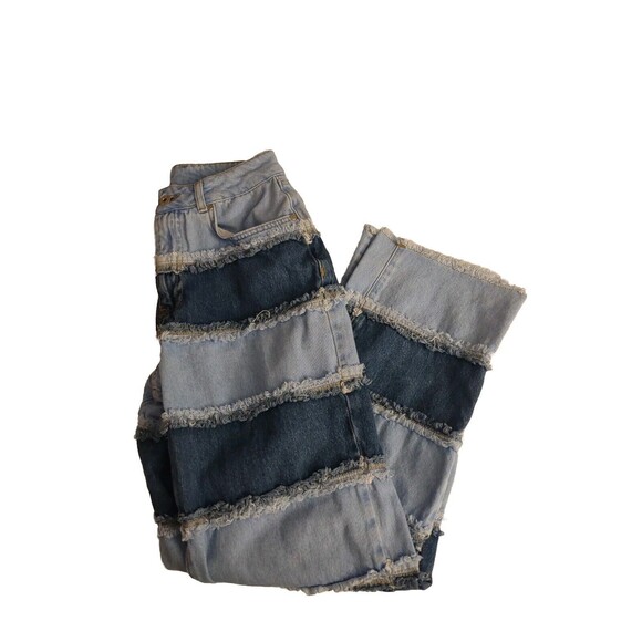 Ragged Priest Infringement Jeans Colorblock Dad Fit Baggy Sz 24 - Picture 1 of 11